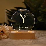 Veilleuse Flower lettre personnalisée